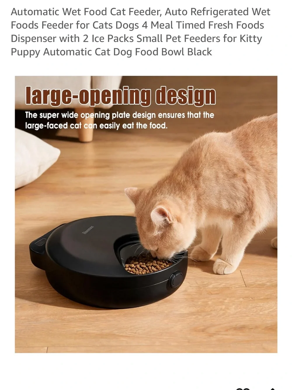 Automatic pet food feeder for 4 meals with timer NIOB